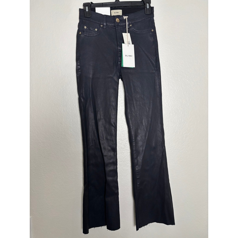 NWT DL1961 Bridget Boot Cut Glazed Blueberry coated denim high rise Size 26 - Picture 5 of 6